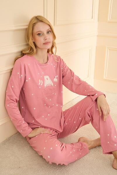 Mihra 19104 Жіночий піжамний комплект з довгими рукавами