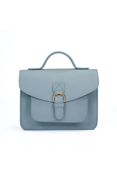 Posete Fagaras Poseta Piele Medeea - Bleu, 1 Compartiment, 2 Buzunare, Bareta Reglabila 135 cm