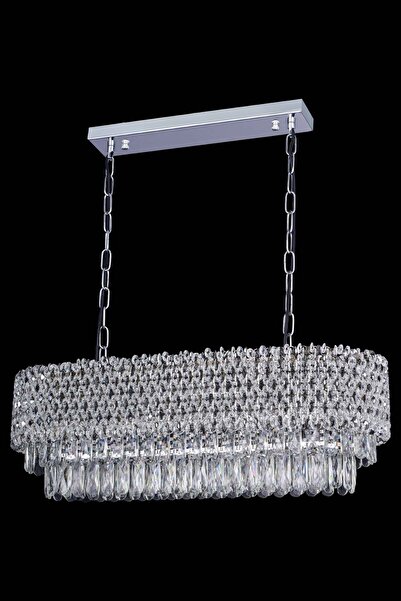 Mihran kristal Boncuklu Yemek Masası Krom