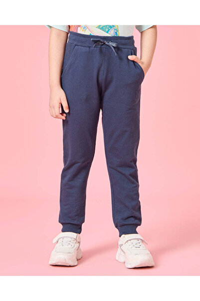 REDTAG Girls Navy Basic Track Pants