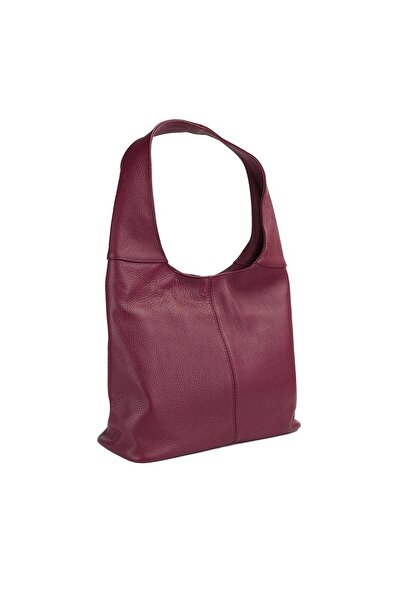 Posete Fagaras Poseta Piele Nicola - Bordo, 3 Compartimente, 3 Buzunare, Gean...