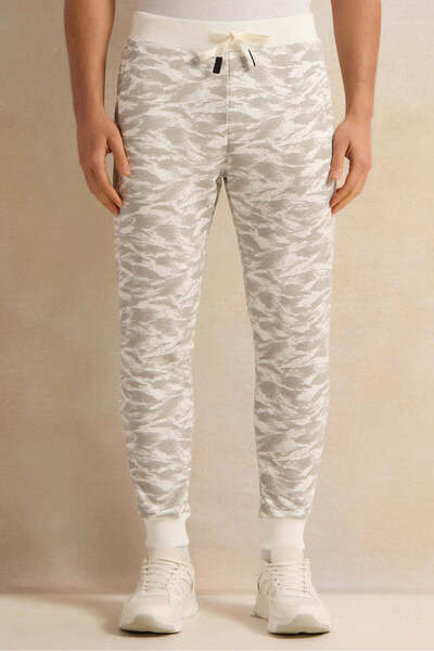 REDTAG Men White Printed Active Track