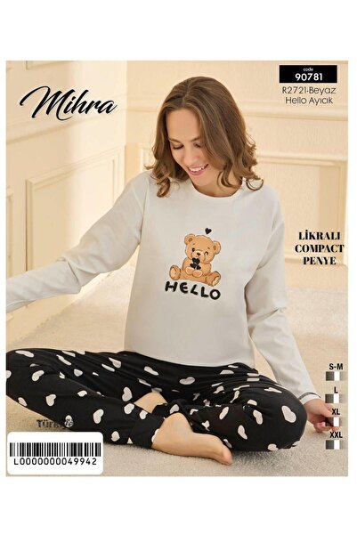 Mihra 90781 Women's Teddy Bear Long Sleeve Pajama Set