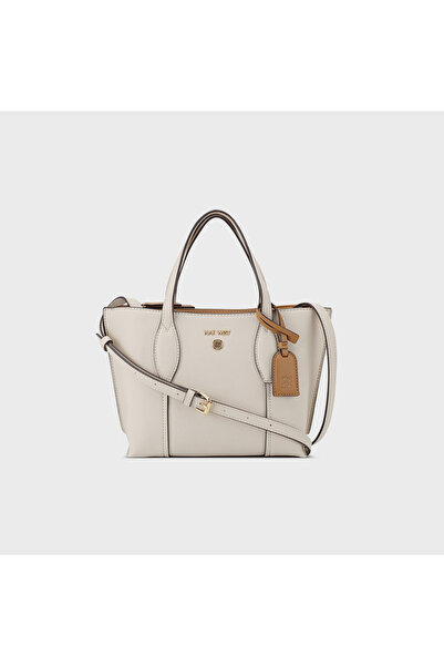 Nine West حقيبة ساتشيل جرادي ذات المقبض المزدوج والملمس المنسوج مع سحاب للإغل...