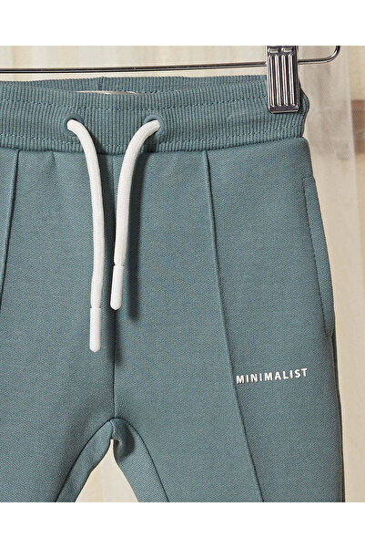 REDTAG Infant Boys Teal Minimalist Track Pants