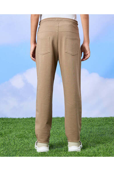 REDTAG Senior Boys Brown Plain Stretch Active Pants