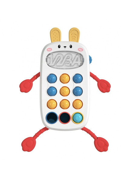 Krista Jucărie telefonică interactivă 8 în 1 cu piese pentru dentiție, activi...