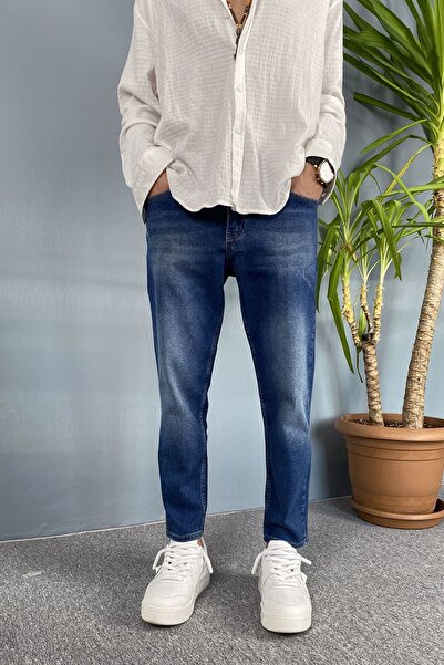 Alışveriş Sokağı Blue Jean - Ankle Length Jeans with Ripped Detail