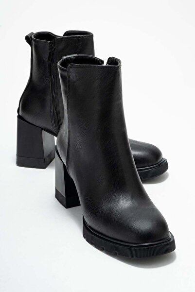 Lizy Shoes Cizme negre pentru femei cu toc și fermoar