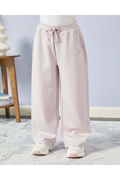 REDTAG بنطلون رياضي رياضي أرجل واسعة باللون البنفسجي للبنات