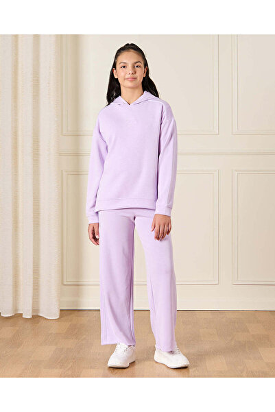 REDTAG Senior Girls Mauve Scuba Wide leg Pants