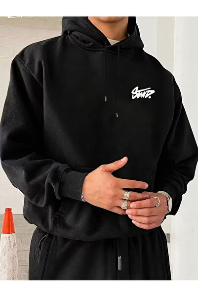 Flaubert Men's Stwd Printed Sweatshirt Oversize K Hooded 3 Yarn