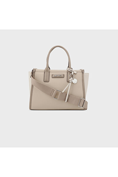 Nine West حقيبة يد هندريك ذات المقبض المزدوج والملمس المنسوج مع سحاب للإغلاق ...