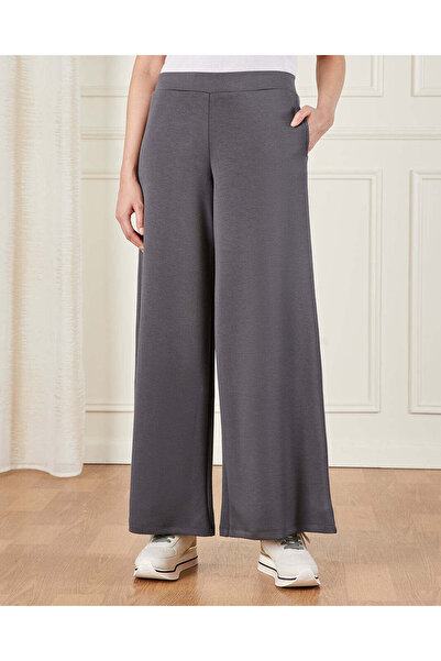 REDTAG Women Charcoal Wide Leg Active Pants