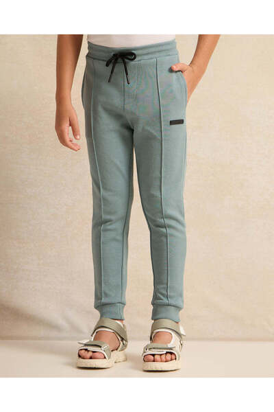 REDTAG Boys Teal Plain Active Pants