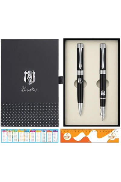 Beşiktaş 2025 Özel Seri Premium Dolmakalem ve Tükenmez Kalem 2'Li Set + Sezgi...