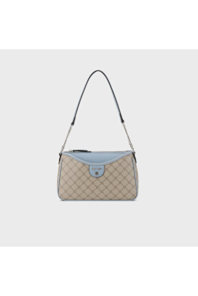 Nine West حقيبة كتف كيلي مونوغرام بسحاب إغلاق وحزام سلسلة