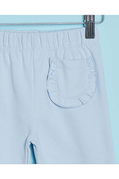 REDTAG Infant Girls Blue Solid Active Pants With Pocket