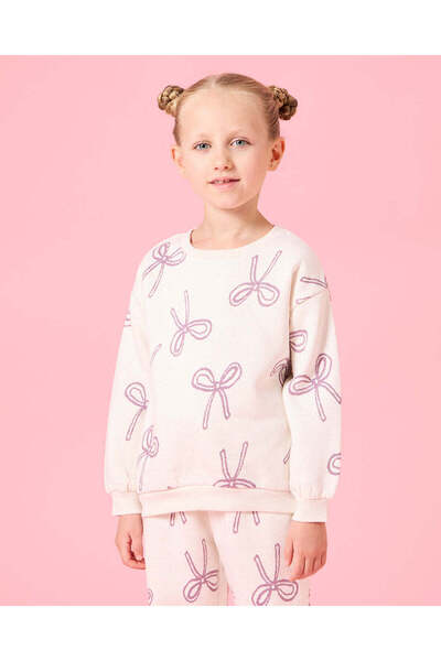 REDTAG طقم كاجوال مطبوع بالكامل للبنات باللون البيج (قطعتين)