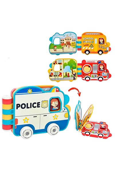 Krista Broșură interactivă Mașină SOS - cu lumini, sunete și pagini colorate