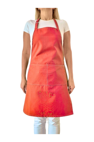 Enoteks مريلة مطبخ مقاومة للماء، مريلة طاهي مع جيبين كبيرين، مريلة باريستا ساكس