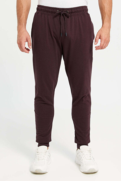 REDTAG Men Burgundy Jogger Pants