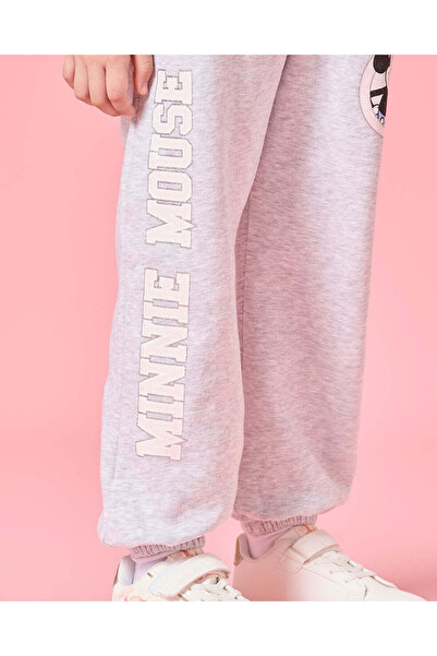 REDTAG Girls Grey Minnie Mouse Print Active Pants