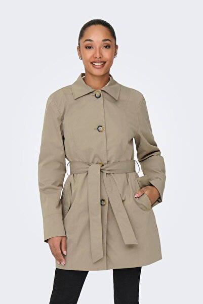 ONLY JDY Жіночий тренч до колін - на ґудзиках, класичний комір