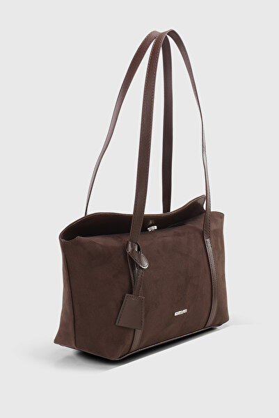 Housebags Süet Kahverengi Bowling Omuz Çantası 270