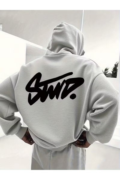 Flaubert Men's Stwd Printed Sweatshirt Oversize K Hooded 3 Yarn