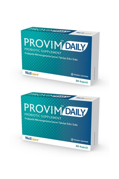 Wellcare Provim Daily Probiyotik Takviye Edici Gıda 30 Kapsül 2 Adet