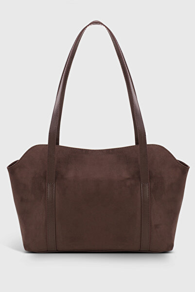 Housebags Süet Kahverengi Bowling Omuz Çantası 270