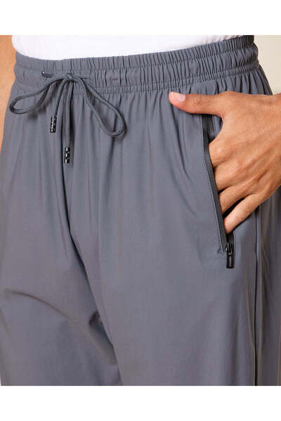 REDTAG Men Grey Solid Active Pants