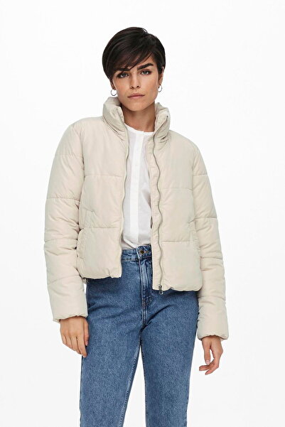 ONLY JDY Жіночий короткий пуховик - високий комір, на блискавці - Newerica