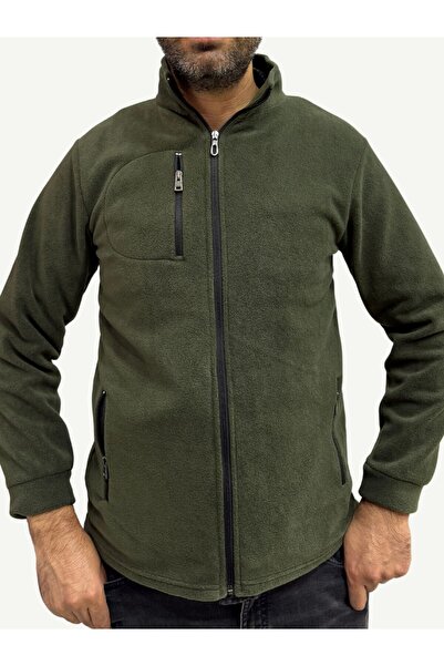 ARFANO Unisex Anti-pilling Tüylenme Yapmayan Polar hırka, Fermuarlı 3 cepli D...