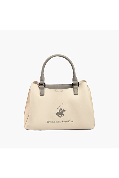 Beverly Hills Polo Club Logo Detail Tote Bag with Double Handle