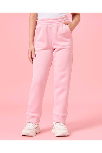 REDTAG بدلة رياضية وردية بغطاء رأس للبنات (قطعتان)