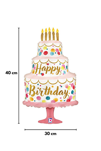 Le Mabelle Multi-Colored Cake Model Birthday Balloon