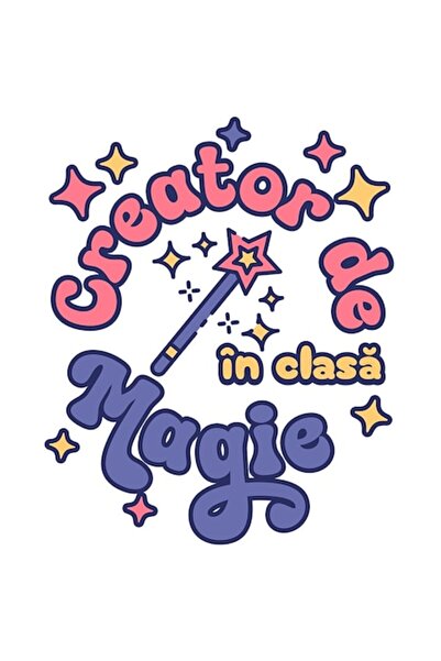 OEM Autocolant adeziv „Creator de magie pentru clasă” pentru școlari, margini...