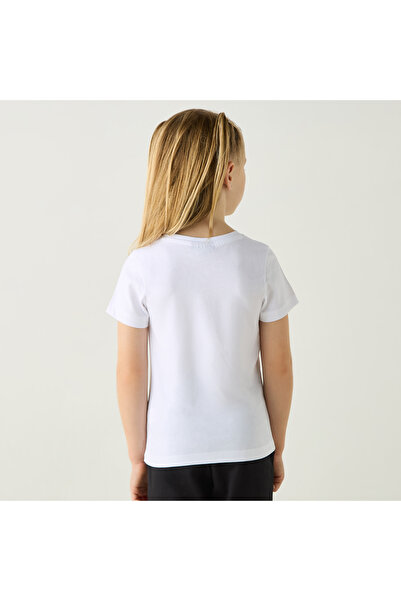 Disney Minnie Mouse Print T-shirt with Short Sleeves