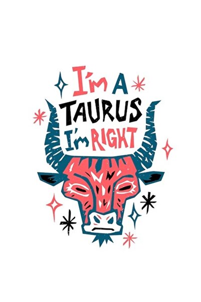 OEM Autocolant cu zodia Taur, „I'm Taur I Right” – Vinil PVC 28 cm
