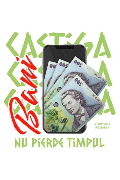 OEM Autocolant „Câștigă bani - Nu pierde timpul la telefon - 500 lei” PVC vin...