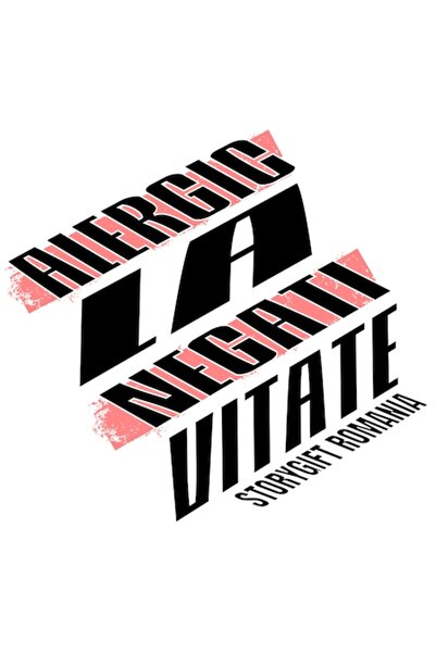 OEM Autocolant iluzie optică - Design scară, „Alergic la negativitate”, vinil...