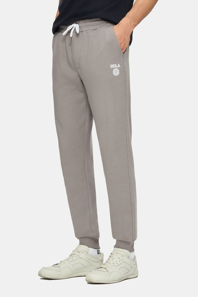 UCLA Luskin Graphite Gray Slim Fit Elasticated Cuffs Printed Standard Fit Men's Tracksuit Bottoms