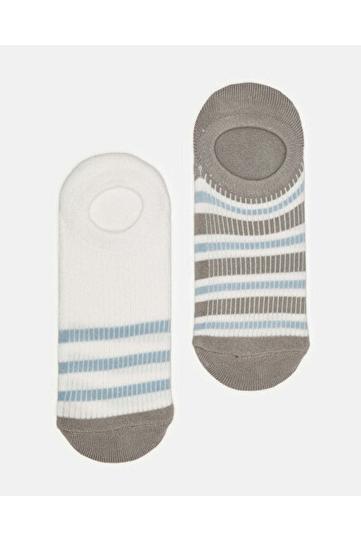 REDTAG جوارب غير مرئية باللونين الرمادي والأبيض للفتيات الكبيرات (زوجان)