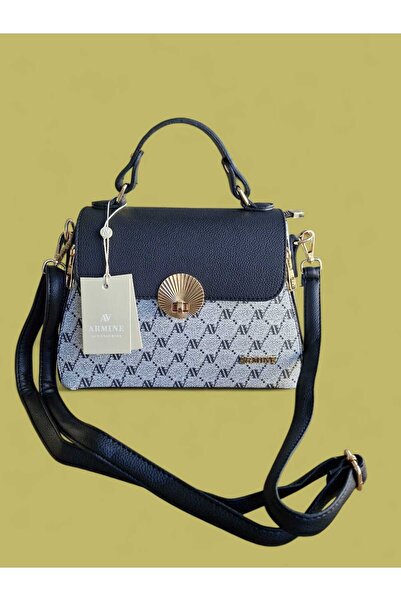 Armine Modern Practical Gray Dotted Shoulder Bag Women's Bag