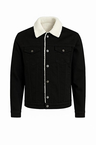 FABİO CASSANİ Ανδρικό τζιν μπουφάν με γούνα Zbd εφαρμοστό - 7432