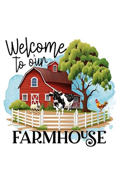 OEM Autocolant cu animale de la fermă „Bun venit la ferma noastră” - vinil PV...