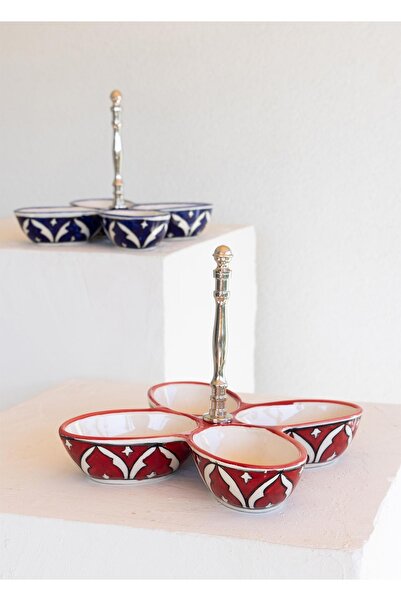 RİVO HOME DECOR Corallo Snack Bowl 4 Compartments 28X28X21 cm