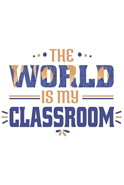 OEM Αυτοκόλλητο με αγγλικό κείμενο «The World Is My Classroom» (Ο κόσμος είνα...